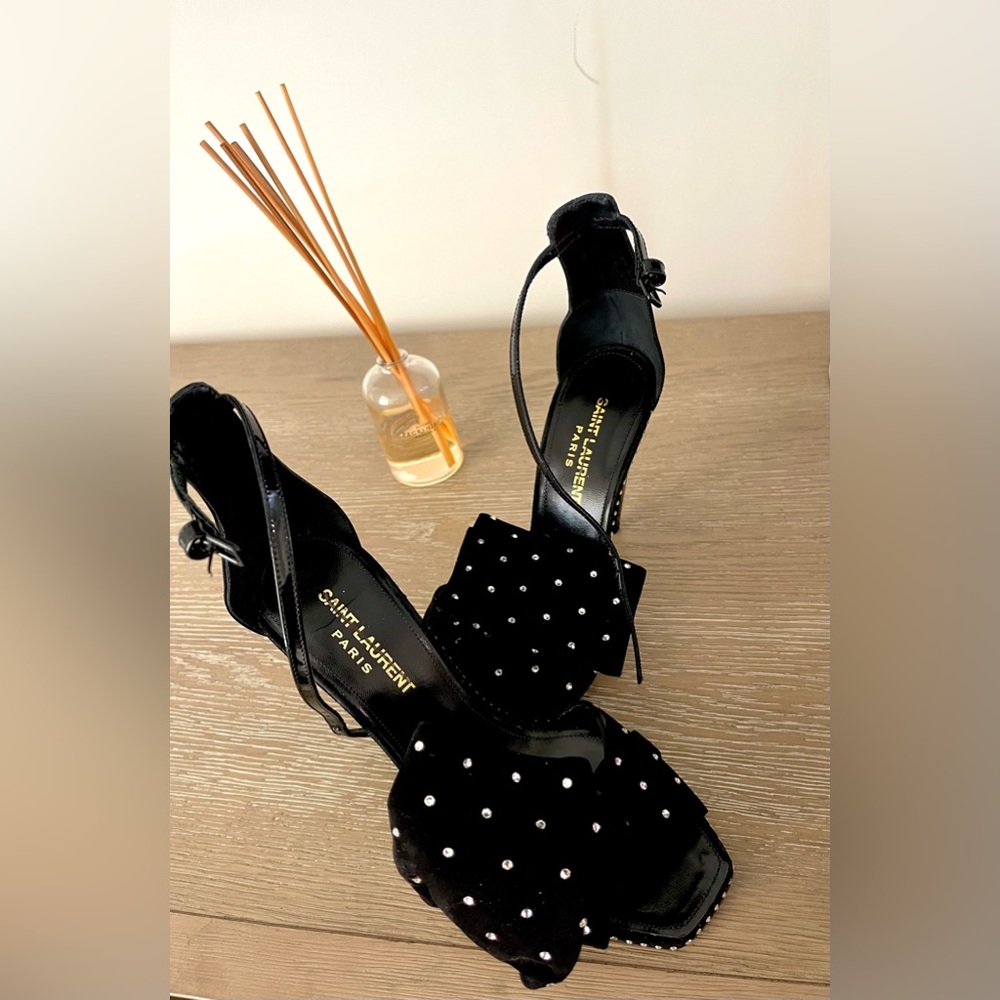 Saint Laurent Freja Sandals (Suede)